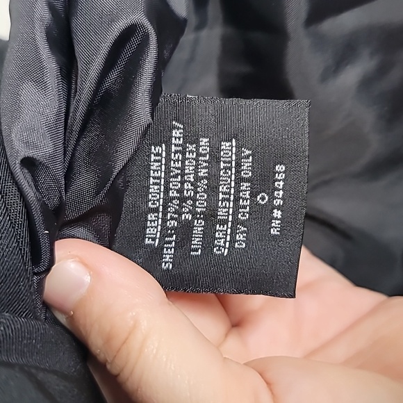 Braetan size large double breasted buttons long black jacket with pockets - Picture 7 of 7